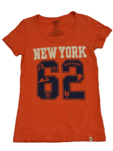 Shop New York Mets 47 Brand WOMEN Orange & Navy 1962 National League SS T-Shirt (S) - Sporting Up