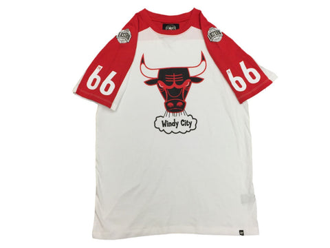 Chicago bulls 47 märke vit röd windy city 1966 eastern conference t-shirt (m) - sporting up