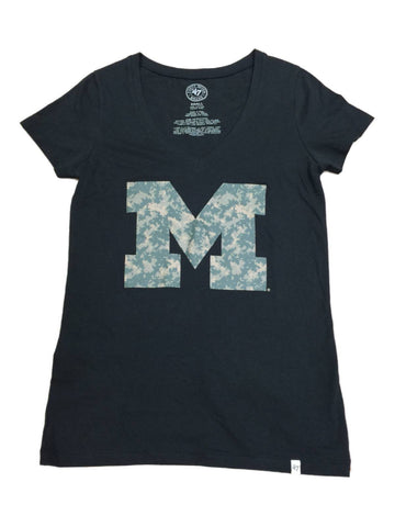 Kaufen Sie „Michigan Wolverines 47 Brand Damen T-Shirt (s) mit V-Ausschnitt in Schwarz Digital Camo Oht – sportlich
