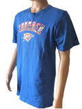 Oklahoma City Thunder Zipway Blaues, kurzärmliges T-Shirt aus abreißbarer Baumwolle – sportlich