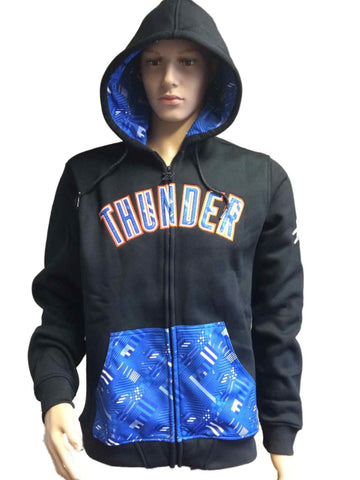 Shop Oklahoma City Thunder Zipway Black Full Zip Up Tear-Away Hoodie Jacket - Sporting Up