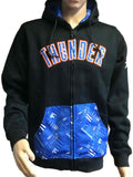 Oklahoma City Thunder Zipway Black Full Zip Up Tear-Away Hoodie Jacket - Sporting Up