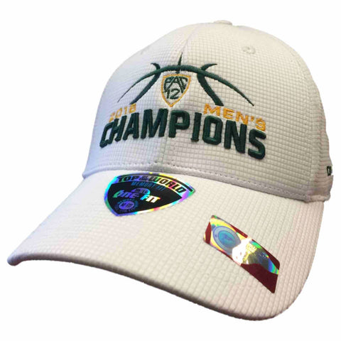 Oregon Ducks 2016 Pac 12 Conference Basketball Champions Locker Room Hat Cap - Sporting Up