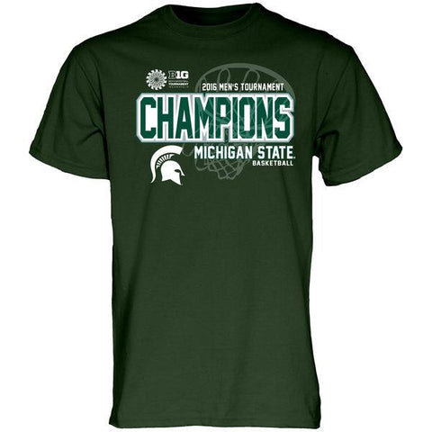 Michigan State Spartans 2016 Big 10 Basketball Champions Locker Room T-Shirt - Sporting Up