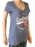 T-shirt de baseball ample et doux à col en V pour femmes de St. Louis Cardinals Saag - Sporting Up