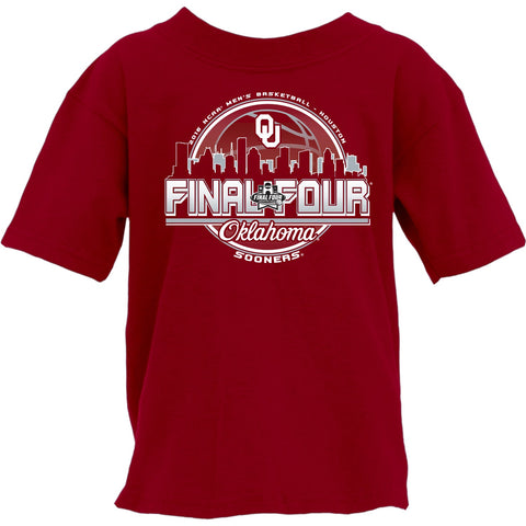 Camiseta juvenil Oklahoma Sooners 2016 Final Four Basketball Houston Skyline - Sporting Up