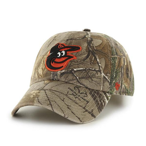 Shop Baltimore Orioles 47 Brand Realtree Camo Clean Up Slouch Adjustable Hat Cap - Sporting Up