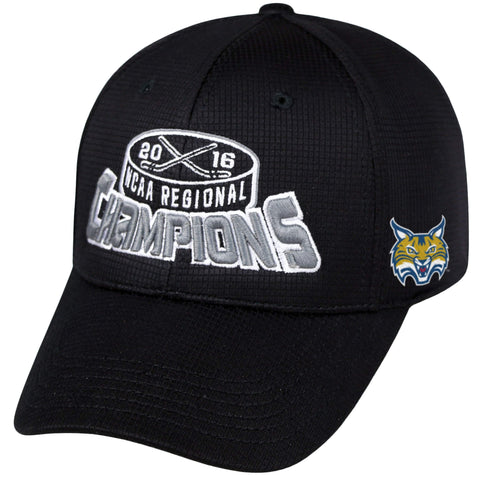 Shop Quinnipiac Bobcats 2016 Frozen Four Regional Champs Locker Room Flexfit Hat Cap - Sporting Up