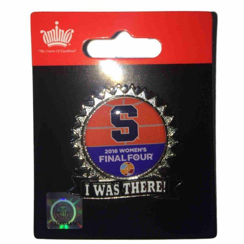 Pin de solapa coleccionable "yo estuve allí" de la final four de la ncaa para mujer de Syracuse naranja 2016 - sporting up