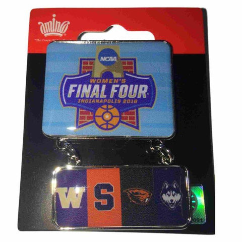 pin de solapa coleccionable del equipo Dangler del equipo Aminco 4 de la Final Four femenina de la NCAA 2016 - Sporting Up