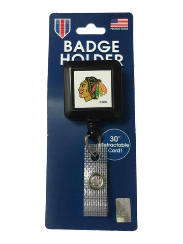 Shop Chicago Blackhawks WinCraft Logo Retractable 30" Cord ID Badge Holder - Sporting Up