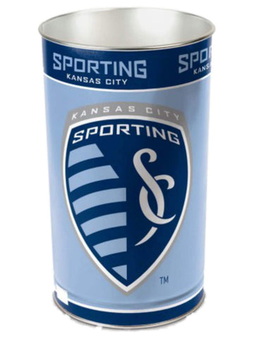 Shop Sporting KC Kansas City Wincraft SC Logo Wastebasket Trash Can (15" Tall) - Sporting Up