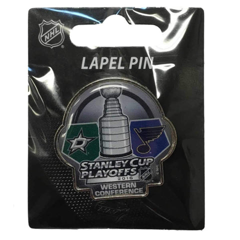 Shop Dallas Stars St. Louis Blues Aminco 2016 NHL Playoffs Dueling Metal Lapel Pin - Sporting Up