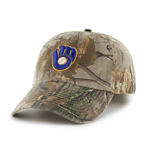 Shop Milwaukee Brewers 47 Brand Realtree Camo Clean Up Slouch Adjustable Hat Cap - Sporting Up