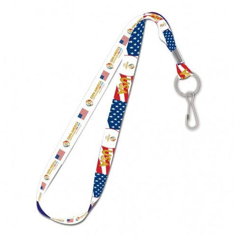 Shop Copa America 2016 Centenario Team USA Soccer Red White Blue Keychain Lanyard - Sporting Up