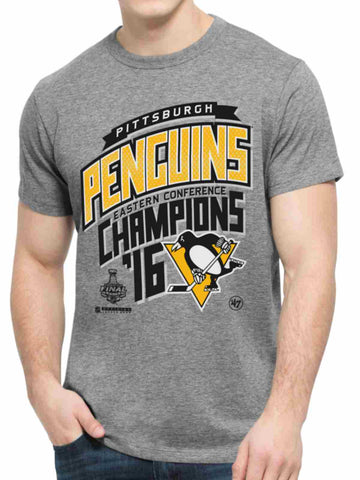 Camiseta sobre hielo de los campeones de la conferencia del este de la marca 47 de los pingüinos de Pittsburgh 2016 - sporting up