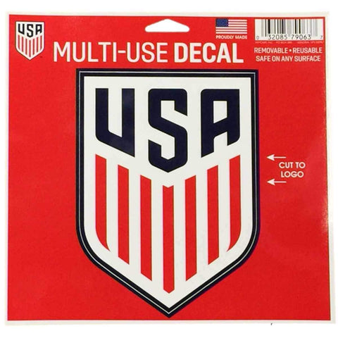 Shop USA United States Soccer Team WinCraft Red White & Navy Reusable Multi-Use Decal - Sporting Up