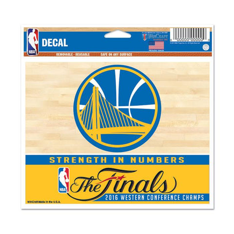 Golden State Warriors Wincraft 2016 The Finals Conference Champs Reusable Decal - Sporting Up