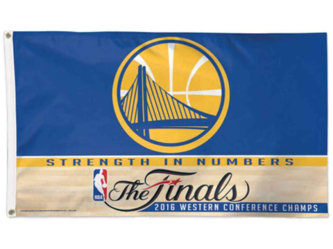 Compre la bandera de las finales de los campeones de la Conferencia Oeste de los Golden State Warriors 2016 (3'x 5') - Sporting Up