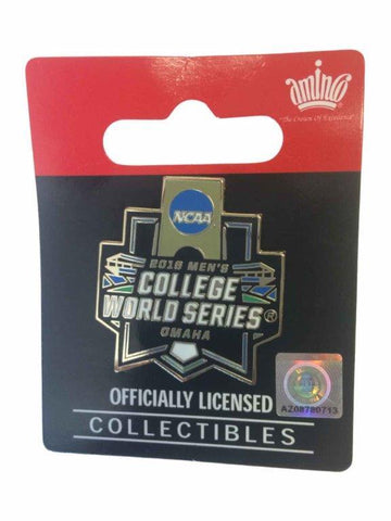 Shop 2016 NCAA Omaha Men's College World Series CWS Aminco Black Metal Lapel Pin - Sporting Up