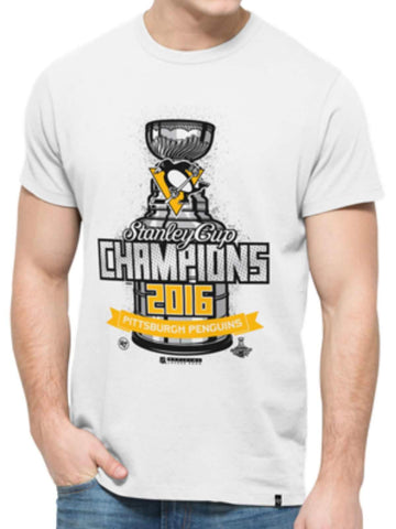 Pittsburgh penguins 47 brand 2016 stanley cup champions t-shirt på is - sportig