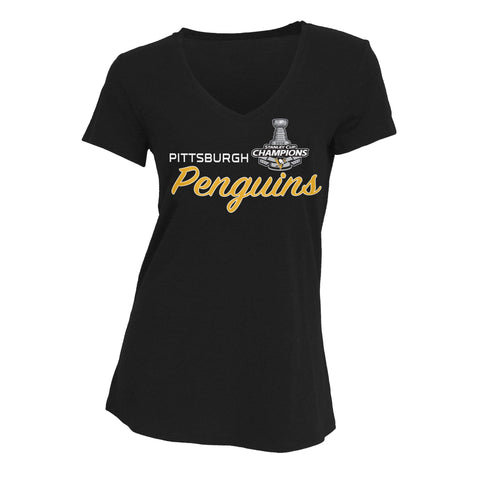 Pittsburgh Penguins Concepts Sport 2016 Stanley Cup Champions Damen-T-Shirt – sportlich