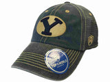 BYU Cougars TOW Navy Gray Past Mesh Adjustable Snapback Slouch Hat Cap - Sporting Up