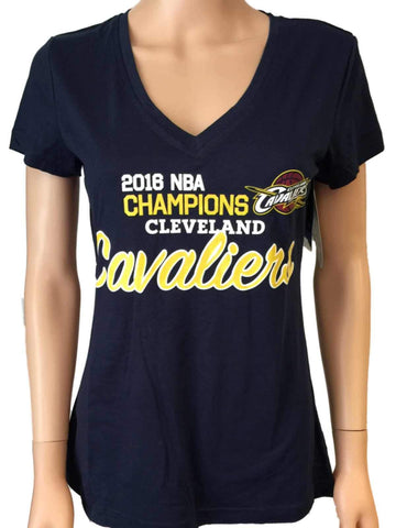 Cleveland Cavaliers 2016  Champs WOMEN Navy Short Sleeve V-Neck T-Shirt - Sporting Up