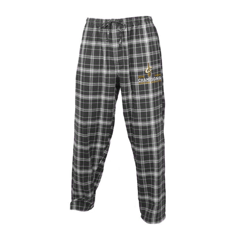 Shop Cleveland Cavaliers 2016  Champs Gray Plaid Knit Drawstring Sleep Pants - Sporting Up