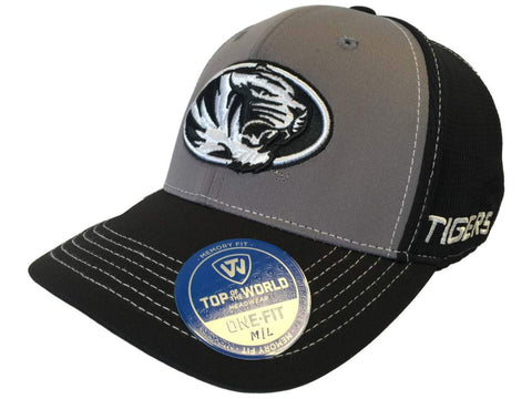 Boutique missouri tigres remorquage noir gris dynamique performance flexfit chapeau casquette (m/l) - sporting up