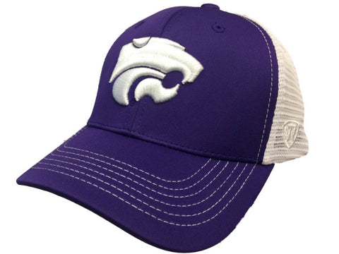 Kansas state wildcats remolque gorra de sombrero snapback ajustable de malla de guardabosques púrpura - sporting up