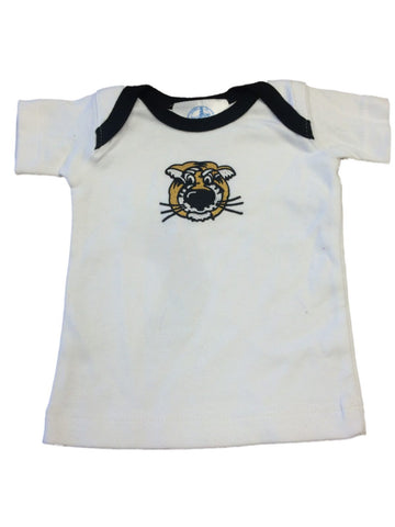 Magasinez les tigres du Missouri deux pieds devant le t-shirt blanc avec logo vintage pour bébé (nb) - sporting up