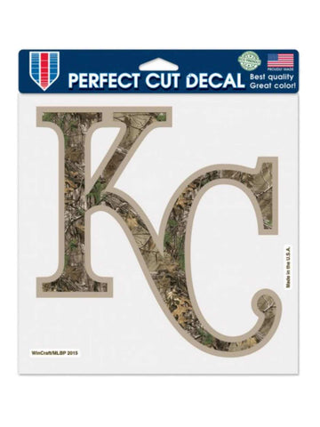 Compre calcomanía de corte perfecto de camuflaje Wincraft de Kansas City Royals (7.5" x 8") - Sporting Up
