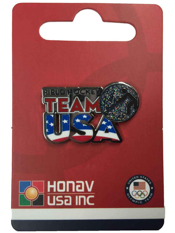 olympische Sommerspiele 2020 in Tokio, Japan, „Team USA“ Feldhockey-Piktogramm-Anstecknadel – sportlich