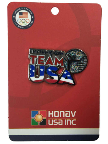 olympische Sommerspiele 2020 in Tokio, Japan, Anstecknadel „Team USA“ mit Piktogramm für rhythmisches Fitnessstudio – sportlich