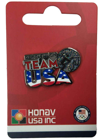 pin de solapa de metal con pictograma de pentatlón "equipo de EE. UU." de los Juegos Olímpicos de verano de 2020 en Tokio, Japón - Sporting Up