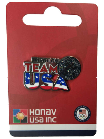 Shop 2020 Summer Olympics Tokyo Japan "Team USA" Triathlon Pictogram Metal Lapel Pin - Sporting Up