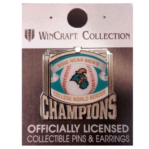 Coastal Carolina Chanticleers 2016 NCAA Baseball CWS Champions Metal Lapel Pin - Sporting Up
