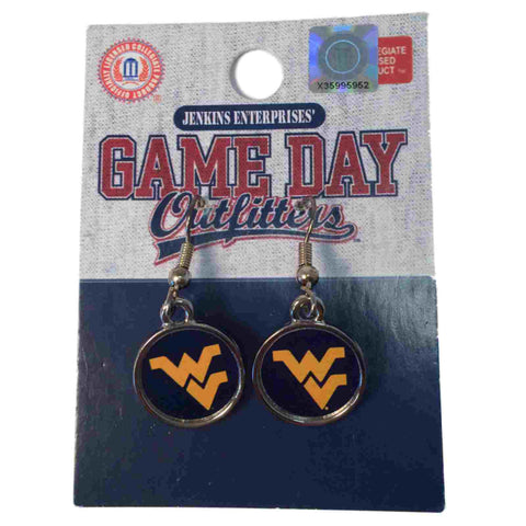 West Virginia Mountaineers Jenkins Enterprises Boucles d'oreilles pendantes bleues pour femme – Sporting Up