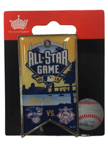 Shop 2016 All-Star Game San Diego Aminco Yellow & Blue Collectible Banner Lapel Pin - Sporting Up