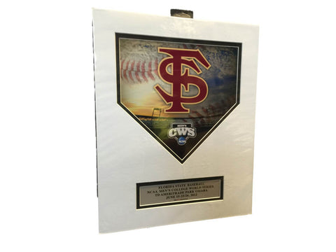 Shop Florida State Seminoles Ready to Frame 2012 CWS Die Cut Homeplate Print 11"x14" - Sporting Up