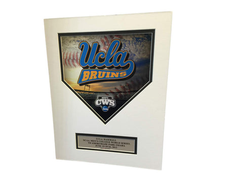 UCLA Bruins Ready to Frame 2012 CWS "Die Cut Homeplate"-bild 11" x 14" - Sporting Up