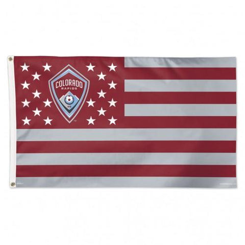 Shop Colorado Rapids MLS WinCraft Stars & Stripes Indoor Outdoor Deluxe Flag - Sporting Up