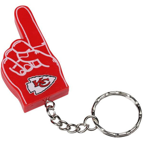 Kansas City Chiefs Forever Collectibles #1 Foam Finger Keychain - Sporting Up