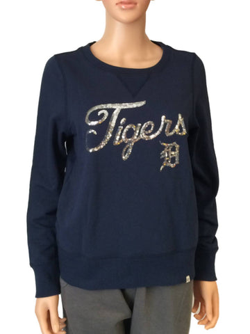 Shoppen Sie Detroit Tigers 47 Brand Damen-Sweatshirt mit Rundhalsausschnitt in Marineblau mit Pailletten-Logo (S) – Sporting Up