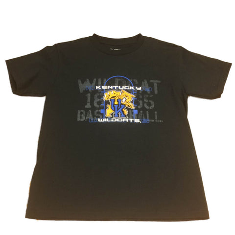 T-shirt noir à manches courtes et col rond pour jeunes champions des Wildcats du Kentucky (m) - Sporting Up
