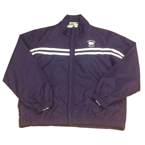 Shop KSU Wildcats Antigua BOYS Purple with White Stripes LS Full Zip Jacket (L) - Sporting Up
