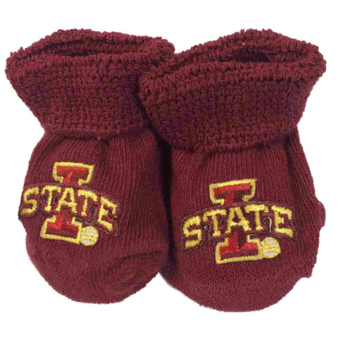 Iowa State Cyclones Two Feet Ahead Infant Baby Newborn Crimson Red Socks Booties - Sporting Up
