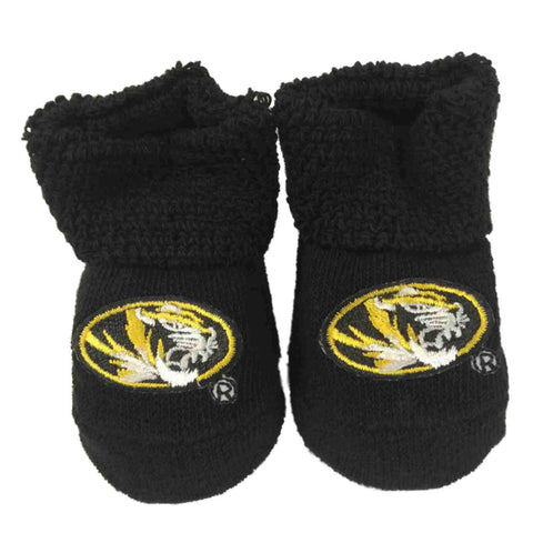Tigres du Missouri tfa bébé nouveau-né tête de tigre noir logo chaussettes chaussons - faire du sport