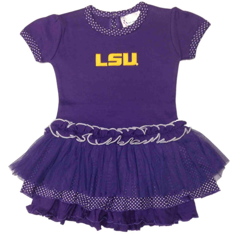 Shop LSU Tigers TFA Toddler Girls Purple Polka Dot One-Piece Tutu Dress - Sporting Up